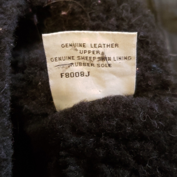 Uggs Black Tall Revival Boots Sheepskin 7 W - Picture 9 of 11